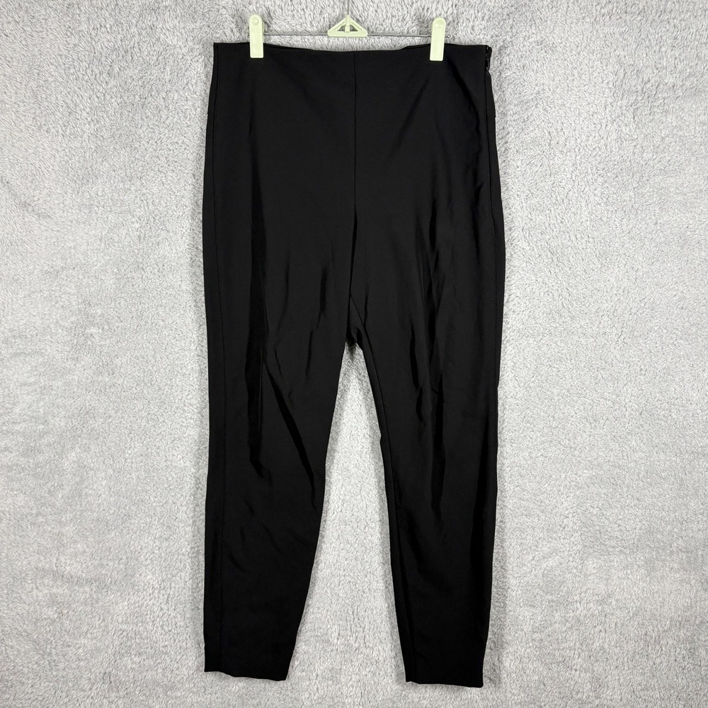 Club Monaco Womens Ponte Skinny Zip Ankle Pants Size 10 Black Back‎ Seam Career